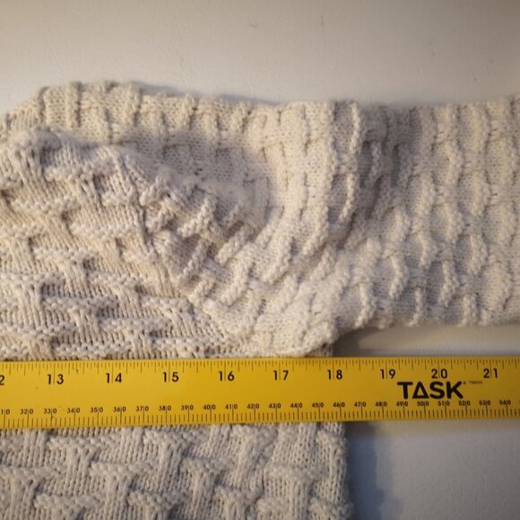 2/$30.00 Mix & Match - Gap Ladies Size Medium Beige Basket Weave Open Cardigan - Picture 6 of 10